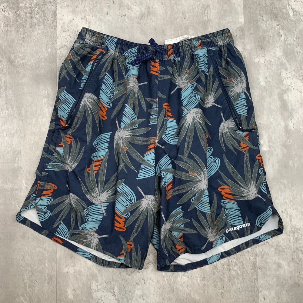 Patagonia Nine Trails Shorts 8" Mens S Performance Lined Stretch Wicking Floral